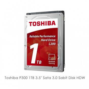 Toshiba P300 3.5" 1 TB 7200Rpm SATA Hard Disk Güvenlik Diski